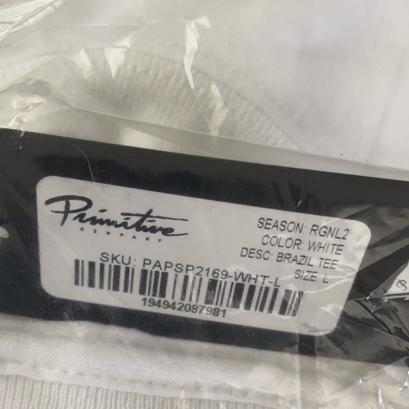 NWT Primitive Dirty P Brazil 🇧🇷 shirt sleeve tee - Picture 6 of 6